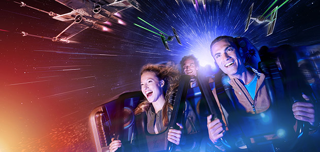 Jump on-board a galactic adventure on Star Wars Hyperspace Mountain