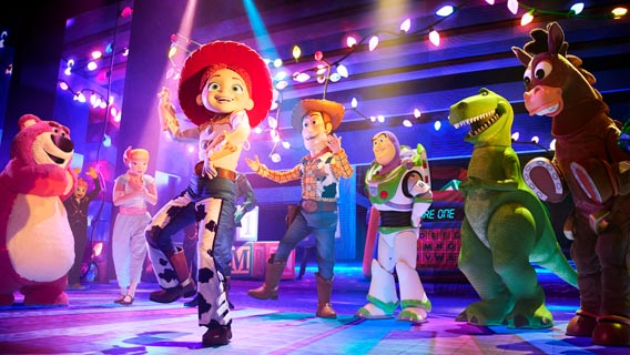 Toy Story Characters in Together Pixar Musical Adventure.