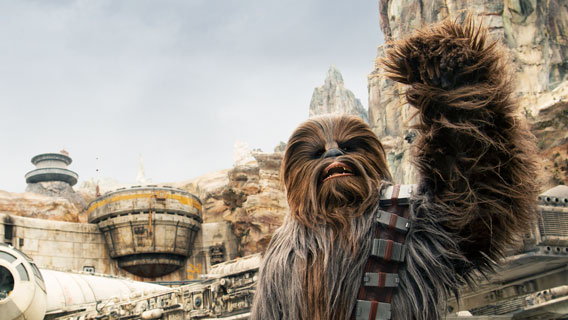Chewbacca at Star Wars: Galaxy's Edge