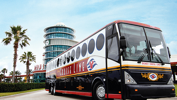 The Disney Cruise Line transportation will transfer you to the airport