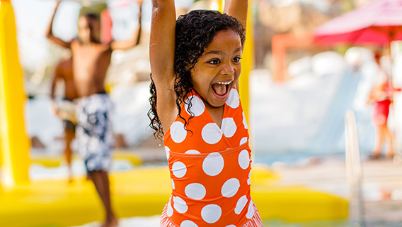 Young girl at blizzard beach water park