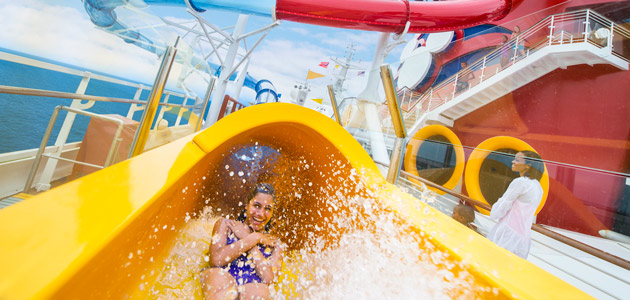 Splashtastic fun on the Aqua Dunk on Disney Magic.
