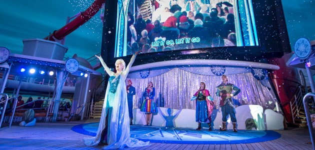 Frozen Deck Party on Disney Magic.