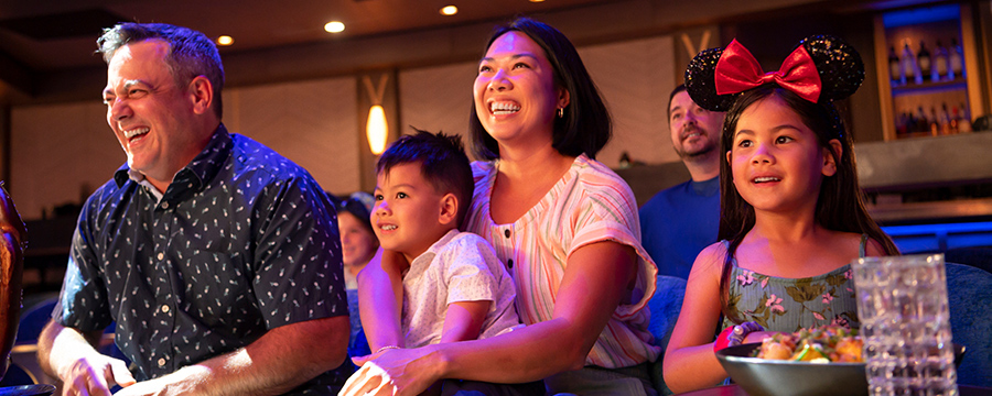 Guests enjoying family time game show