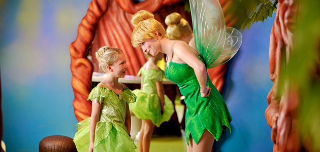 Meet Tinkerbell and her fairy friends at Pixie Hollow.