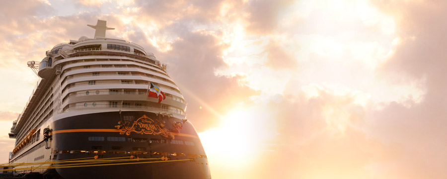 Disney Dream at sunset