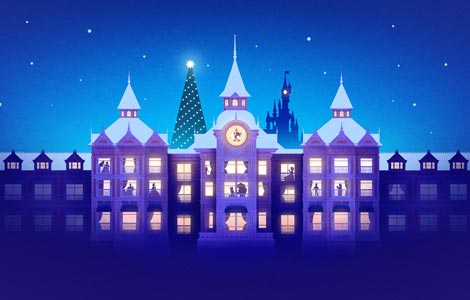 Disneyland Hotel during Disney Enchanted Christmas
