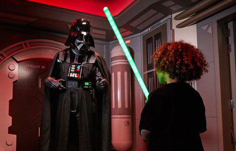 Pose for a selfie with Darth Vader