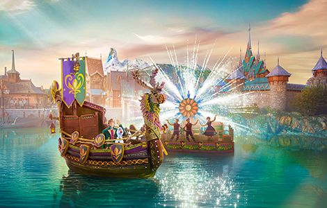 Art concept of the lagoon show entitled 'A celebration in Arendelle'.