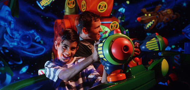 Defeat the evil Emperor Zurg on Buzz Lightyear's Laser Blast