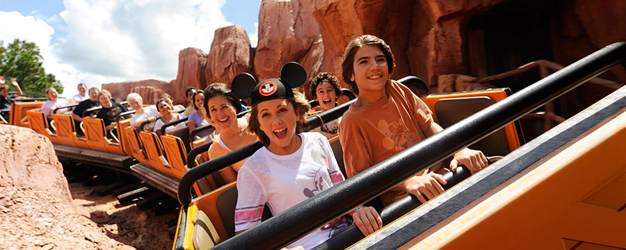 Riding on the Seven Dwarfs runaway mine train