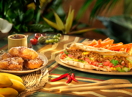 African-inspired food at Restaurant Hakuna Matata in Adventureland