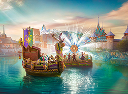 Art concept of the lagoon show entitled 'A celebration in Arendelle'.