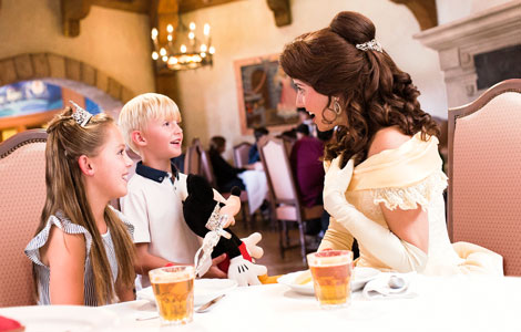 Young Guests with Belle Disney Character Dining