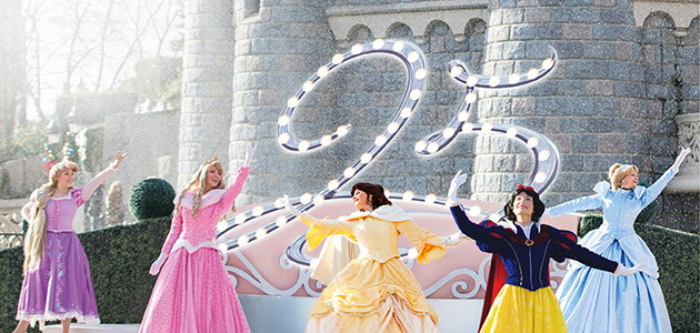 Disney Princesses celebrate in honour of the 25th Anniversary.