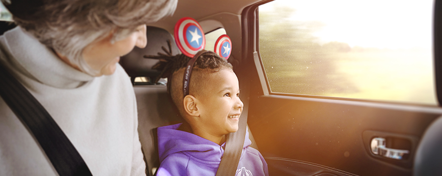 Family driving to Disneyland Paris
