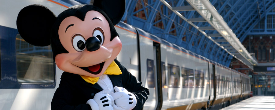 Mickey Mouse with a Eurostar™ train