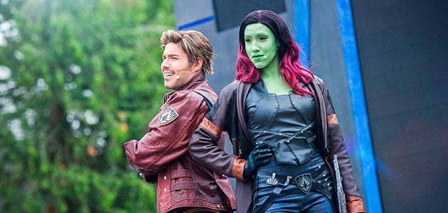 Gamora meeting young guests at Disneyland Paris