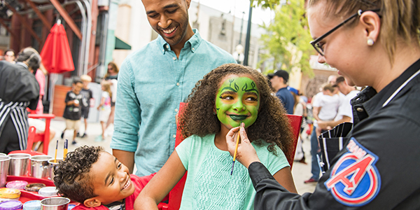 Get your face painted and become your favourite Marvel Super Hero