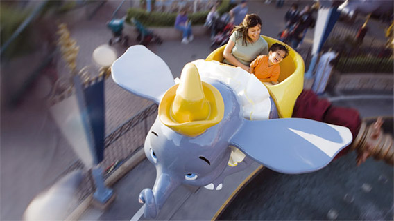 Dumbo the Flying Elephant at Fantasyland in Disneyland Park