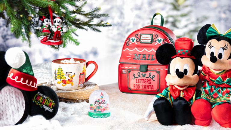Collection of Disney Enchanted Christmas Merchandise