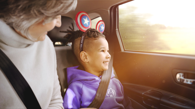 Family driving to Disneyland Paris