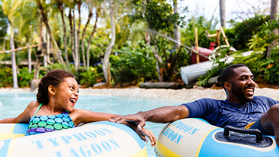 Family at Disney's Typhoon Lagoon Water Park