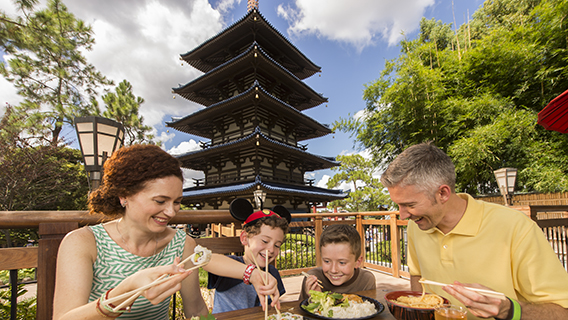Family Dining at Katsura Grill in Epcot