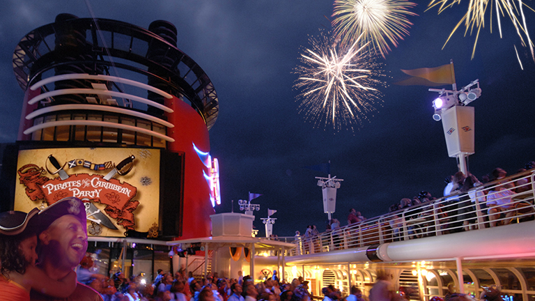 Fireworks display at Pirate Night