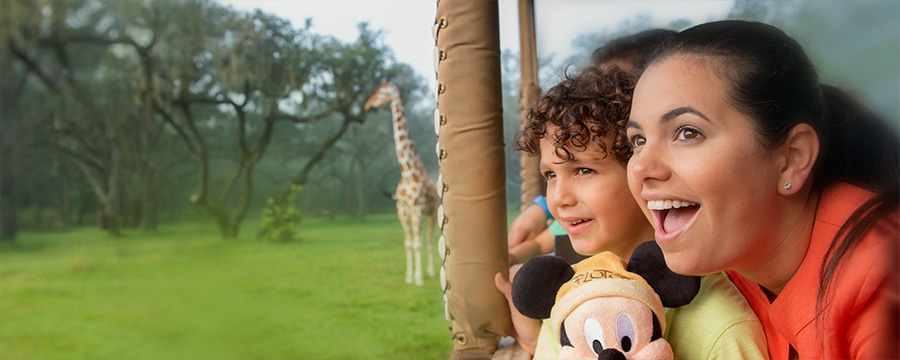 Family on Kilimanjaro Safari at Disney's Animal Kingdom