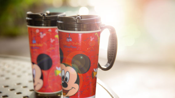Refillable drink mug is eligible for refills at self-service beverage islands