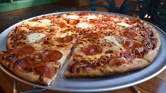 Quick service large pizza