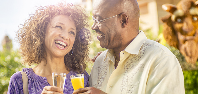 Guests having drinks at Epcot International Food and Wine Festival