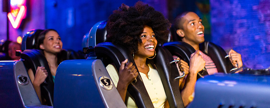 Guests on Rock ‘n' Roller Coaster at Disney's Hollywood Studios