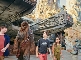 Guests with Chewbacca