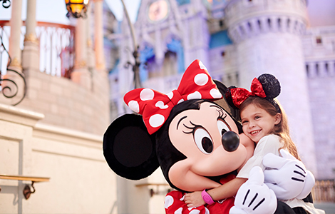 Young girl and Minnie
