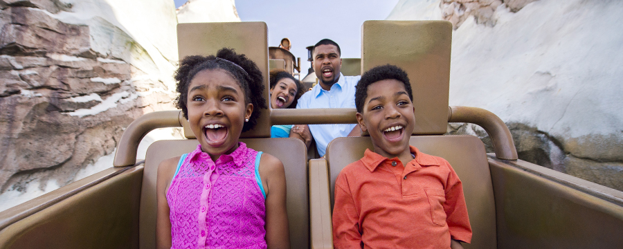 Young guests on Expedition Everest in Disney's Animal Kingdom Theme Park