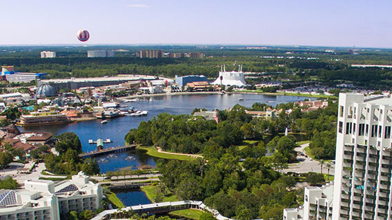 The exterior of Hilton Orlando Buena Vista Palace