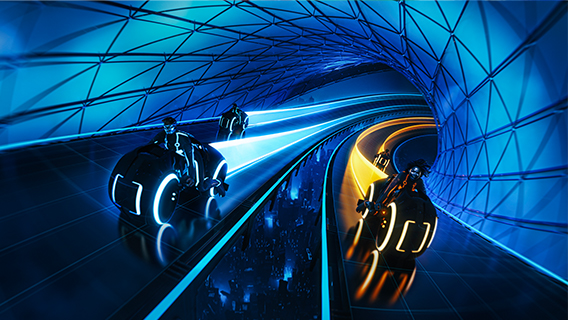 TRON Lightcycle Run at Tomorrowland