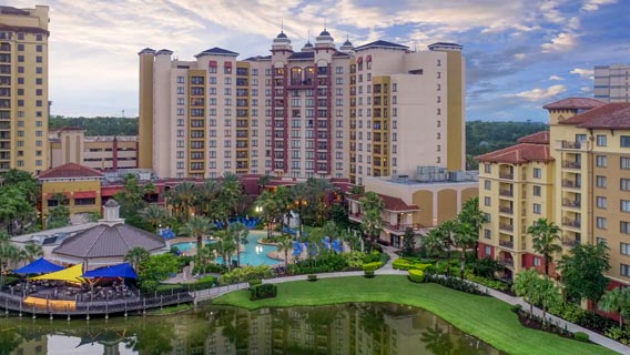 The exterior of Wyndham Grand Orlando Resort Bonnet Creek