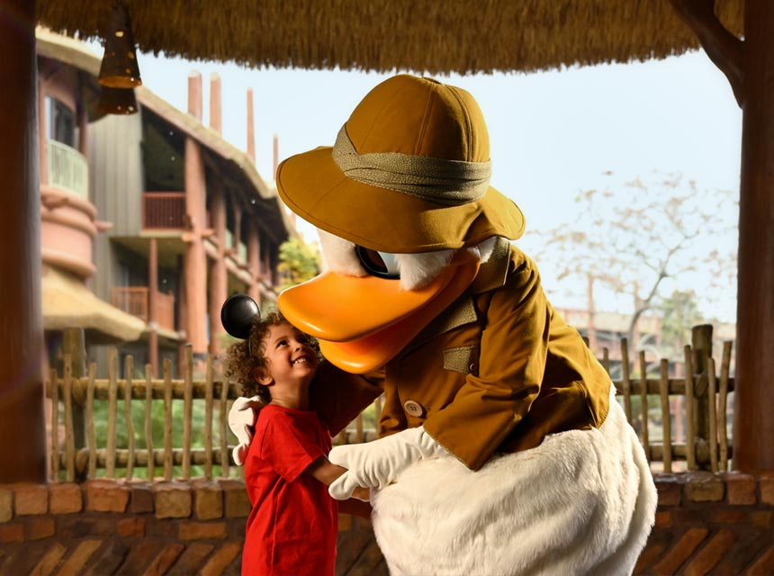 Young boy with Donald Duck