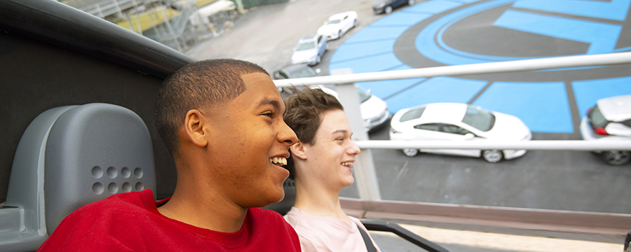 Teenagers at Test Track in Epcot