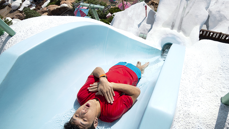 Two teenage girls enjoying Castaway Creek at Disney's Typhoon Lagoon water park