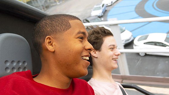 Teenagers at Test Track in Epcot
