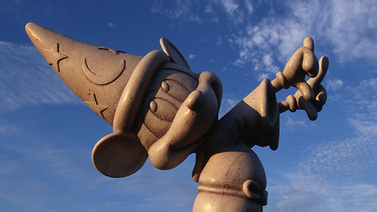 Mickey the Sorcerer statue at Fantasia Gardens and Fairways Miniature Golf