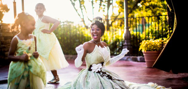 Princess Tiana greets Guests at Liberty Square - don't forget your autograph book!